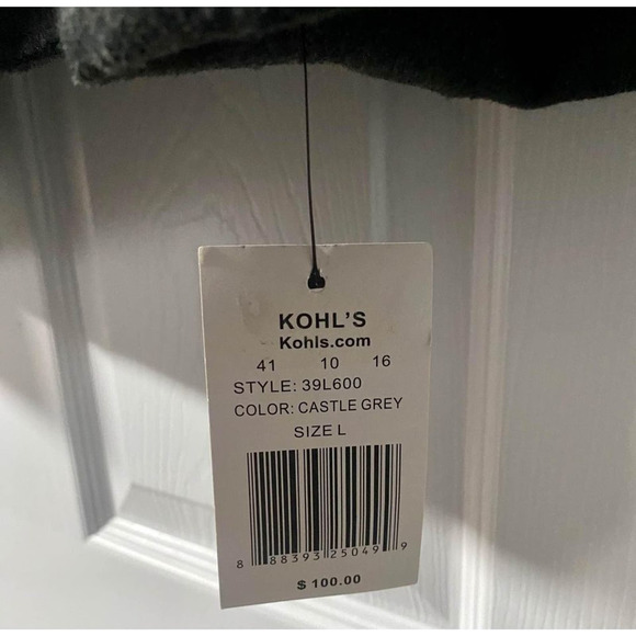 Larry Levine Women's Swing Coat Jacket Size L Gray - Picture 4 of 5